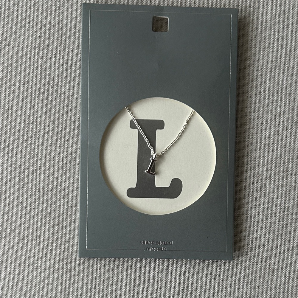 Silver-Plated Initial 'L' Necklace